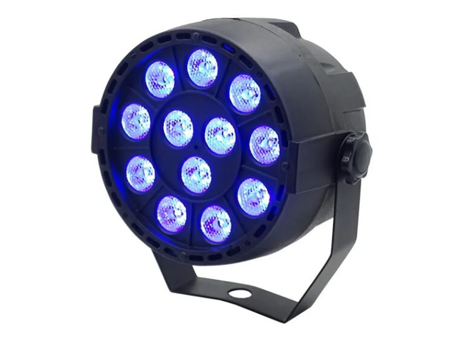 Par Светильник 12LED RGB 3в1 12x4 Вт УФ сценический светильник ing effect DMX 512 клубный диско вечерние бальный зал КТВ бар Свадебный DJ проектор точечный светильник