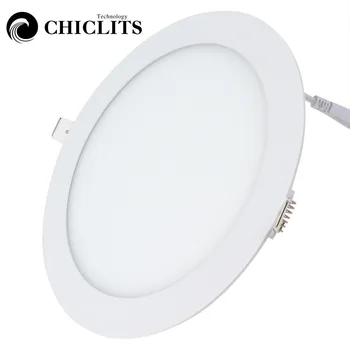 

CHICLITS Ultra Thin Led Panel Light AC 110V 220V Ceiling Downlight Round LED Recessed Light Flat Lamp 3w 4w 6w 9w 12w 15w 18w