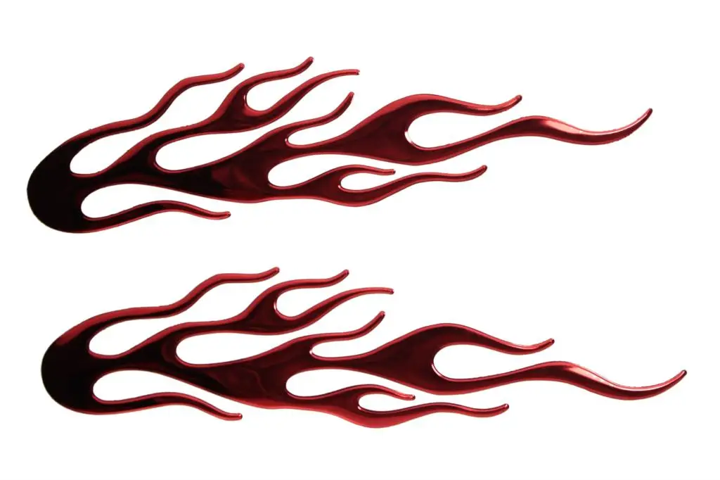 Aliexpress.com : Buy 2pcs 3d Flame Fire Reflective Sticker Vinyl Decal