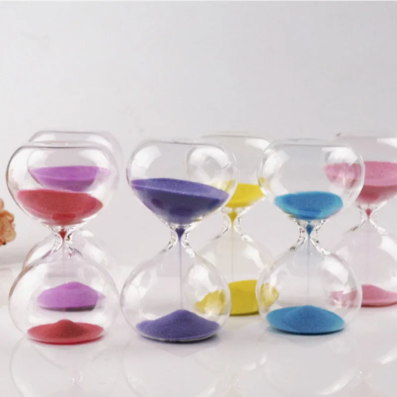 9 Color Glass Hourglass Sand Timer Fashion Home Decor Birthday 3/5 Minute Love Valentine's Day Gift Ampulheta Reloj De Arena 6