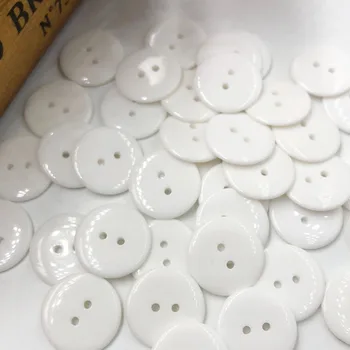 

50/100 pcs White New 20mm 2 holes Plastic Button/Sewing lots Mix-Free Shipping PT274