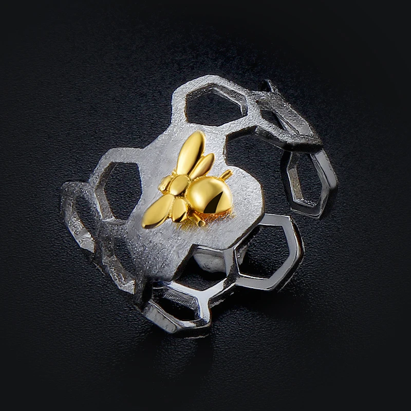 LARGERLOF Anneau Argent 925 Femmes Réglable Bière Bague À La Main 925 Bijoux En Argent bagues pour femmes JZ70107 - 3