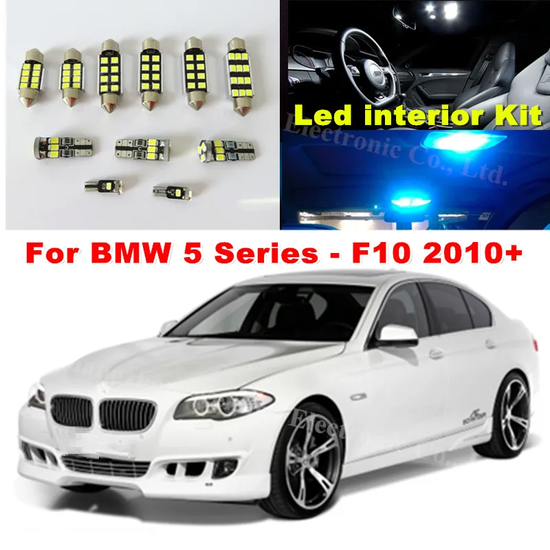 WLJH 19x White Canbus Dome Footwell Trunk Lighting Bulb LED Car Interior Light Kit for BMW