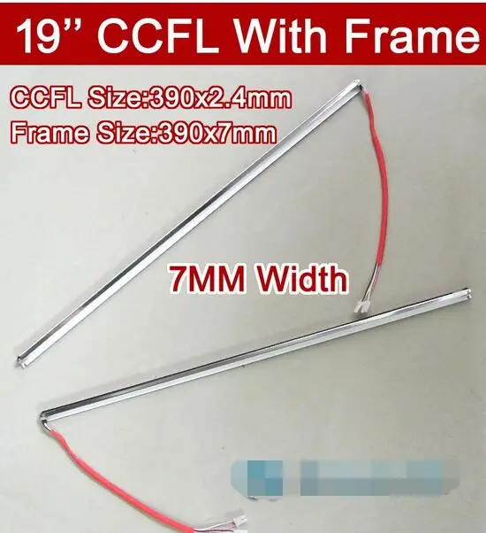 

30PCS 19'' inch dual lamps CCFL with frame,LCD monitor lamp backlight with housing,CCFL with cover 385mmx2.4mm,FRAME:390mmx7mm