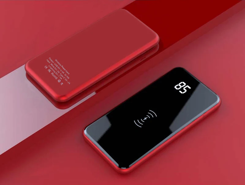 10000mAh Charging Power Bank Qi Wireless Portable Charger Digital Display External Battery Pack 4 In 1 For IPhone X, 8, 8 Plus 10000mAh Charging Power Bank Qi Wireless Portable Charger Digital Display External Battery Pack 4 In 1 For IPhone X, 8, 8 Plus