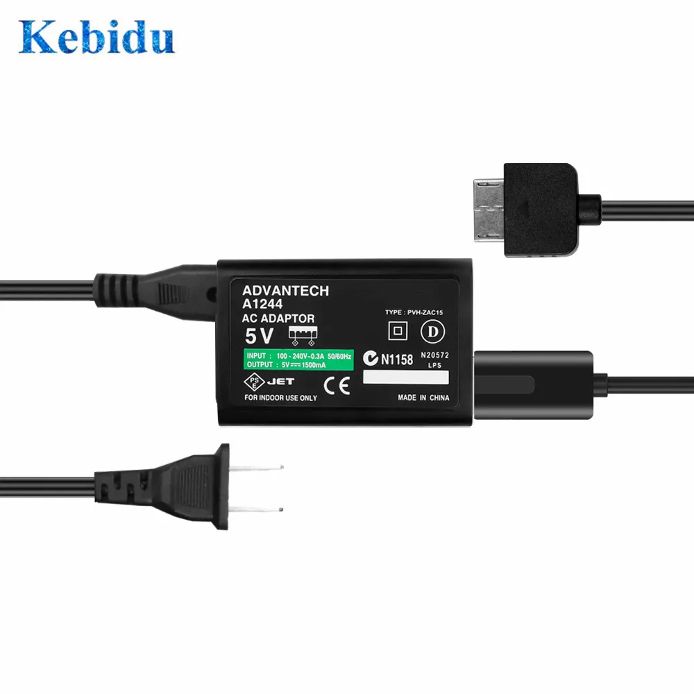 

KEBIDU Home Wall Charger Power Supply AC Adapter+USB Data Charging Cable Cord EU Plug For Sony PlayStation Psvita High Quality
