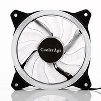 CoolerAge 120 мм светодиодный 3-контактный вентилятор для компьютера чехол/кулер для процессора/бесшумный вентилятор для водяного охлаждения - Цвет лезвия: White 1pcs