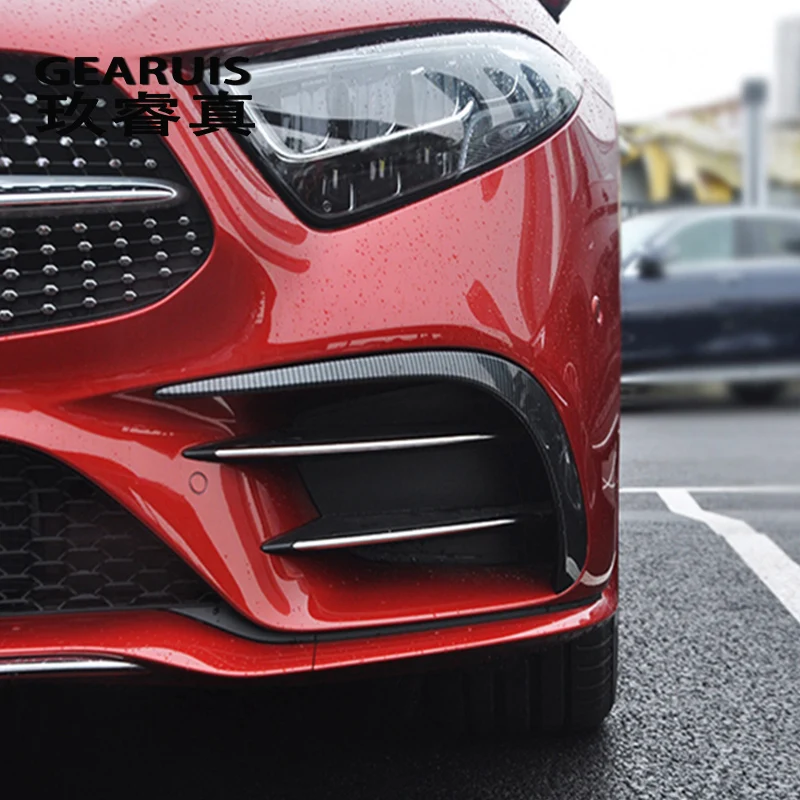 Car styling Auto fog lamps cover grille slats Black lights Sticker decoration Strip For Mercedes Be