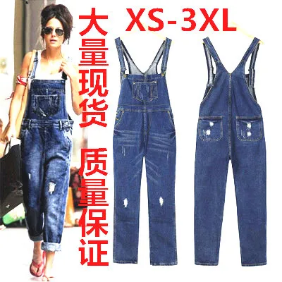 

2019 Women Girl Washed Jeans Denim Casual Hole Jumpsuit Romper Overall #16 Plus size S M L XL XXL XXXL