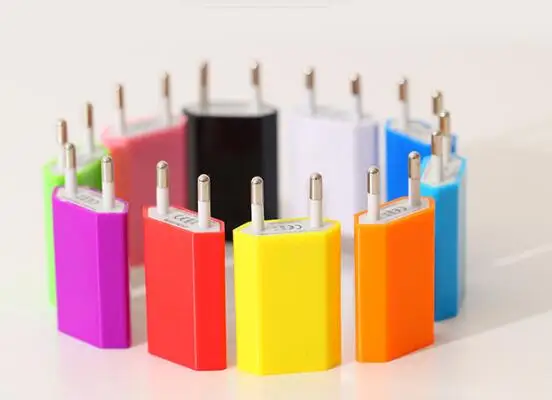 

Multi Color Wall Charger Adapter EU US PLUG