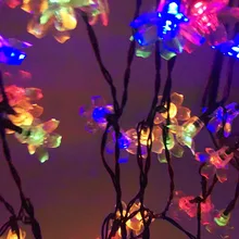 5 шт., новинка, светодиодный светильник на солнечной батарее, цветущая вишня, гирлянда, 50 светодиодный s, 7 м, водонепроницаемый, солнечная энергия, гирлянды, садовый, Рождественский Декор для улицы