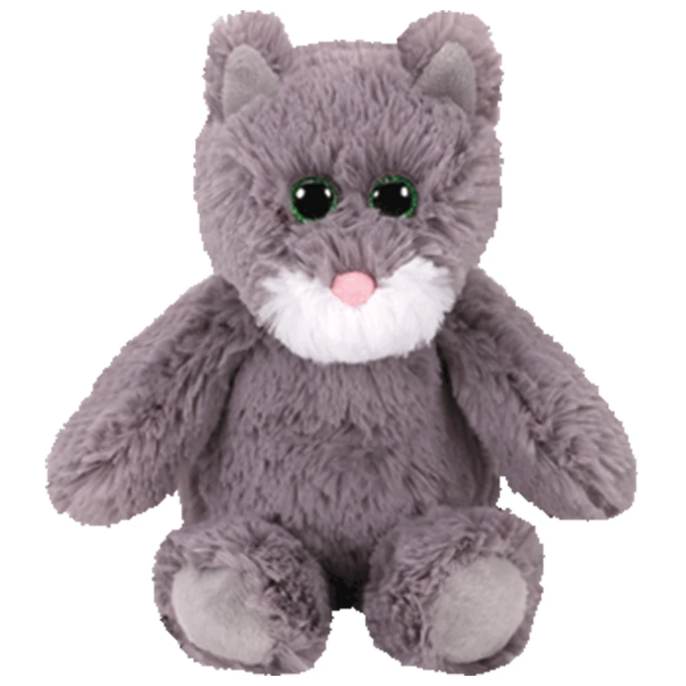 

Pyoopeo Ty Attic Treasures 13" 33cm Kit the Grey Cat Plush Medium Soft Fluffy Stuffed Animal Collectible Doll Toy with Heart Tag