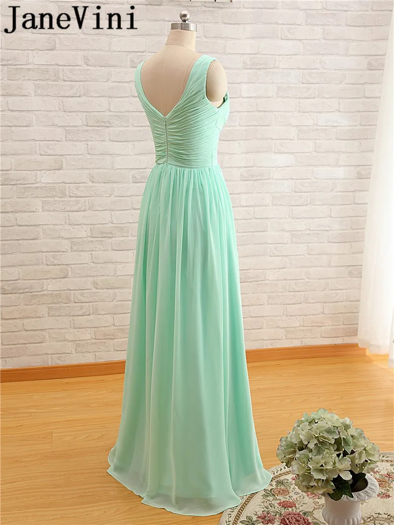 Holievery-Mint-Green-Chiffon-A-Line-Bridesmaid-Dresses-2019-Long-Wedding-Guest-Gowns-Brides-Maid-Dress (9)