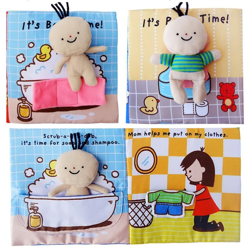 Infantile de Livre de Livre de Tissu de b/éb/é de Livre de b/éb/é YOIL Jouets B/éb/é Lit B/éb/é Livre Multifonctionnel de b/éb/é