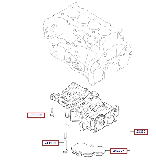 Масляный насос баланс вала в сборе, как это части для HYUNDAIKIA Sorento 2.4L 23300-2G420 233002G420 2009