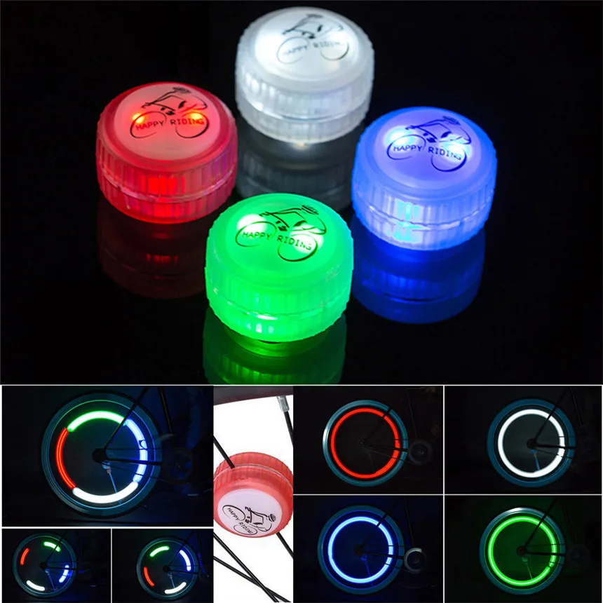 Bike Cycling Cool Lights 4 LED Waterproof Bicycle Cycling Wheel Tyres