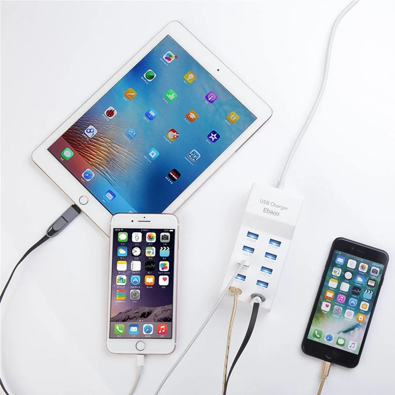 USB разветвитель для зарядки 60 Вт 10 портов|Зарядные устройства| |