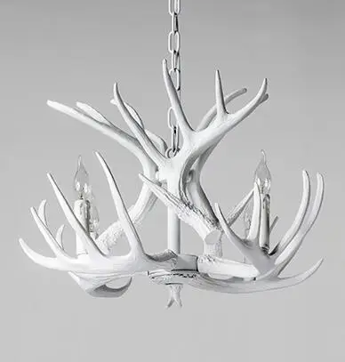 

antlers American village Pendant Lights bar RETRO art bar creative personality white antler pendant lamp Long antlers ZX110