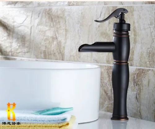 

Rozinsanitary Waterfall Bathroom Sink Vessel Faucet Oil Rubbed Bronze One Hole Basin Mixer Tap