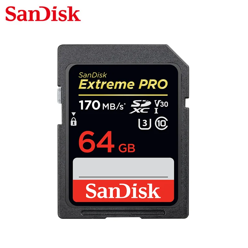 sandisk Extreme Pro SD карты 256 ГБ 128 ГБ оперативной памяти, 32 Гб встроенной памяти, 64 ГБ скорость чтения Скорость 95 МБ/с. sd-карта Class 10 U3 слот для карт памяти для Камера