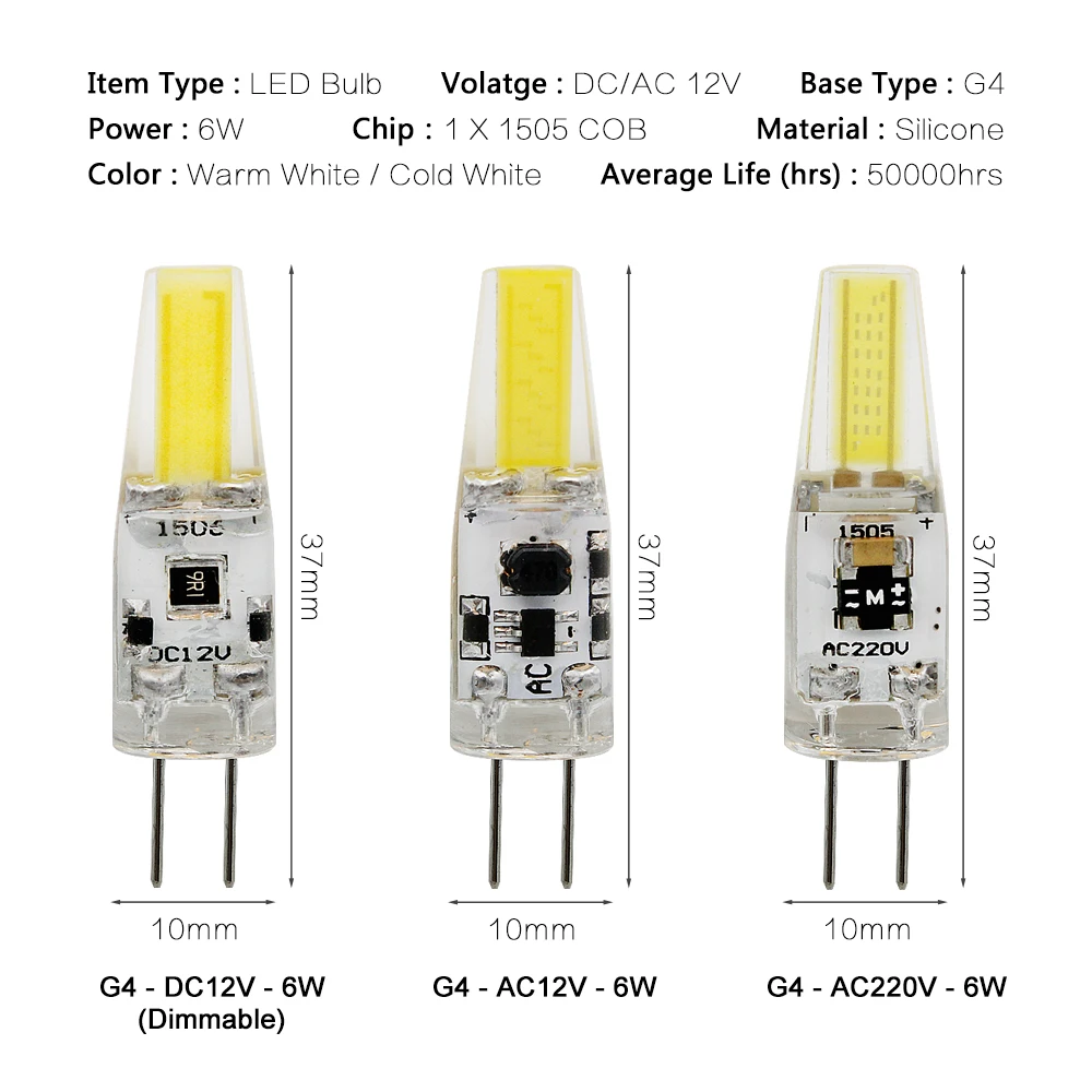 3 Вт 6 Вт мини G4 светодиодный светильник, лампа AC DC 12 В, силиконовая лампа для дома, кухни, капот, светильник, светильник, люстра, лампы, замена галогенов