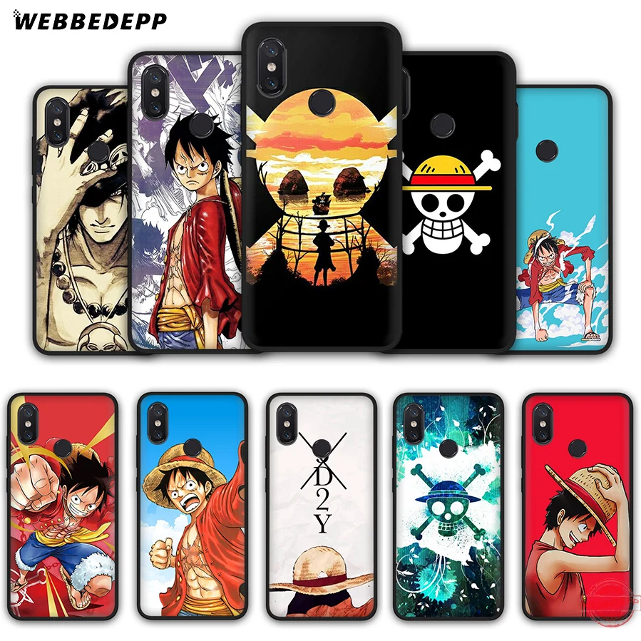 

WEBBEDEPP One Piece Luffy Soft Silicone Case for Xiaomi Mi 6 8 9 SE MAX 3 A1 A2 Lite F1 Cover