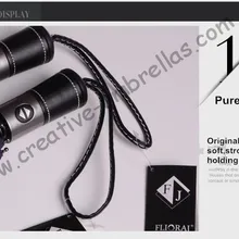 Полностью автоматический, 8 ребер, три сложения автоматического открытия и автоматического закрывания зонты, волокно ветрозащитный, 70 T стальной вал, чистая кожа бизнес зонтик