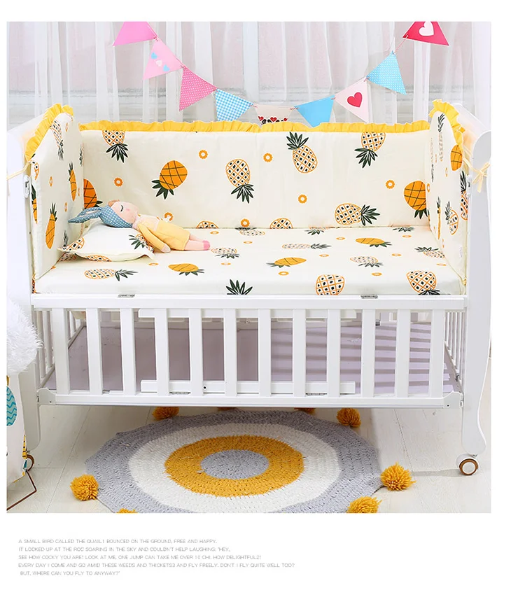 6pcs/Set Baby Bed Bumper set Baby Crib Protector Cot Around gift for newborn baby Girl Boy crib bedding set toddler bedding