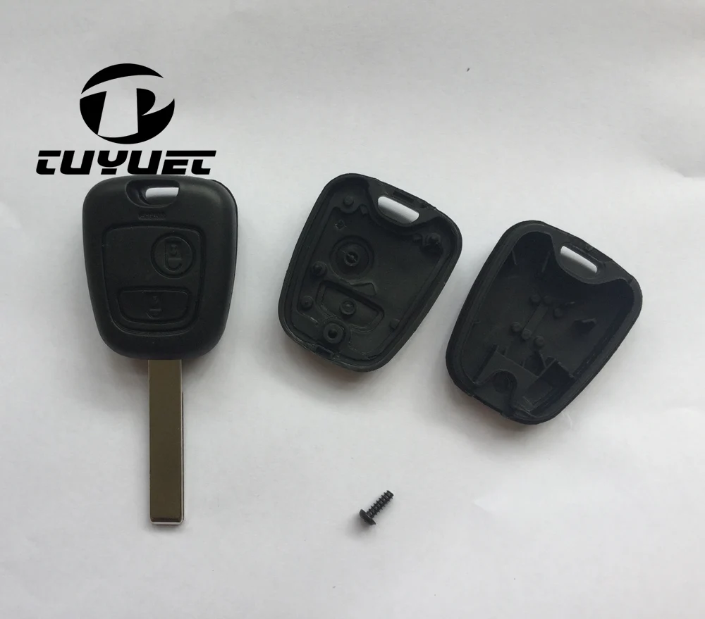 Peugeot remote key shell 307 with groove (17)-1