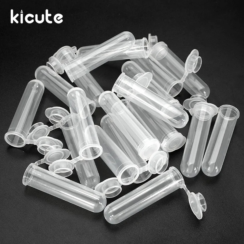 

Kicute 20Pcs/pack 7mL Round Bottom Centrifuge Test Tubes Transparent Polypropylene Tube With Snap Cap Laboratory Supplies