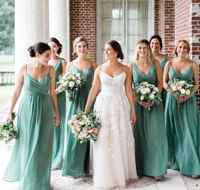 Mint Green Bridesmaid Dress Cheap Chiffon Summer Country Garden Formal  Wedding Party Guest Maid Of Honor Gown Plus Size - Bridesmaid Dresses -  AliExpress