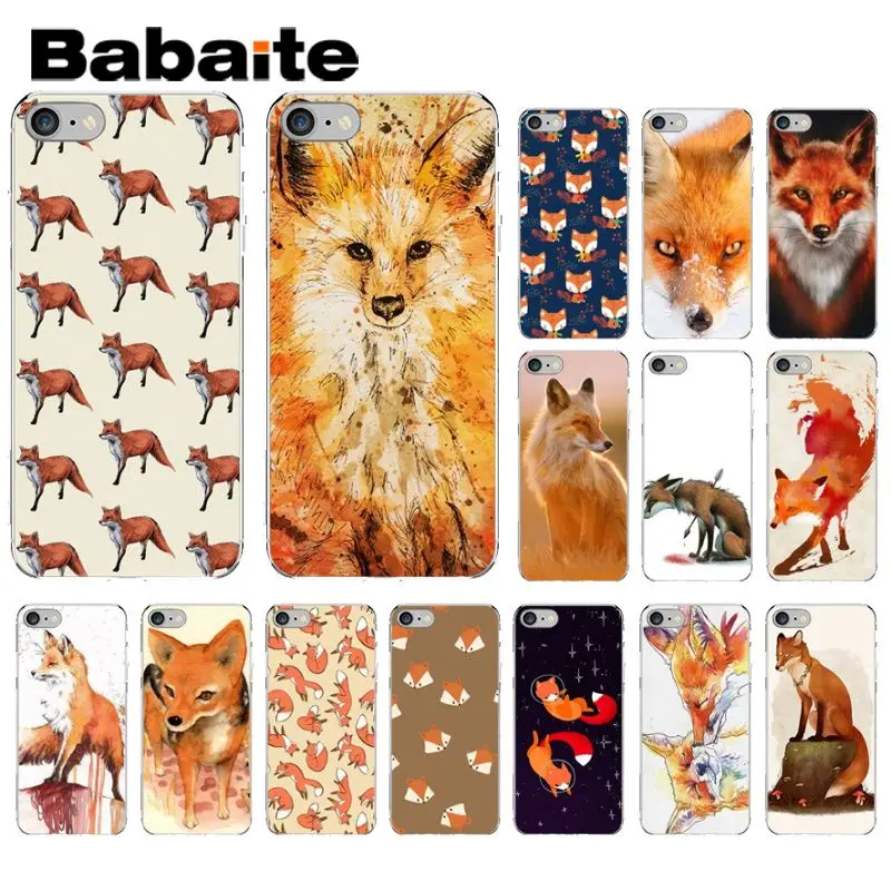

Babaite Sly fox Smart Cover Transparent Soft Shell Phone Case for Apple iPhone 8 7 6 6S Plus X XS MAX 5 5S SE XR Mobile Cases