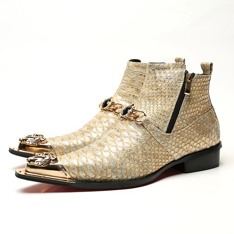 real snakeskin booties