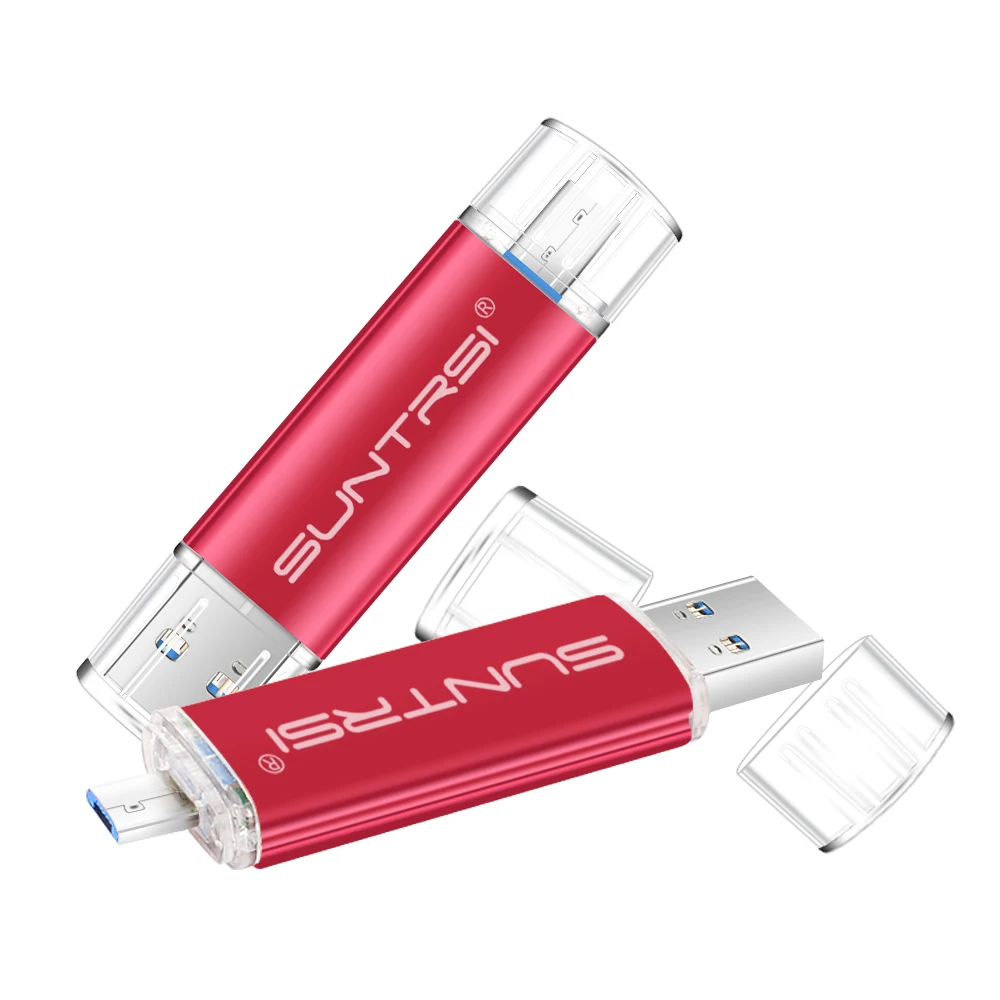  Suntrsi USB Flash Drive Micro OTG USB 3.0 5PCS/Lot Wholesale Price Pendrvie 64GB 32GB USB Stick Pen