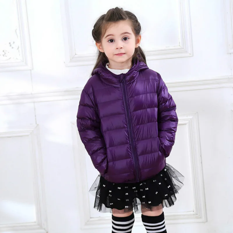 girls purple puffer coat