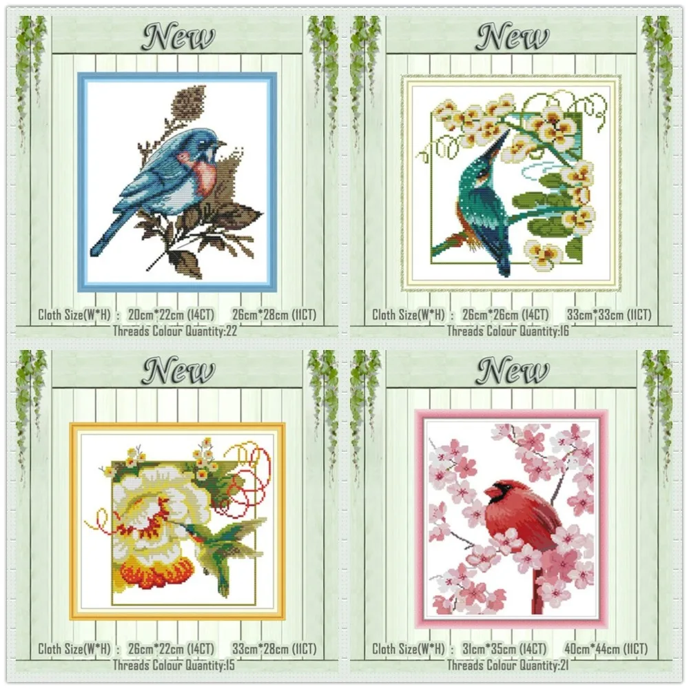 DIY embroidery kit bird lovers gift Little kingfisher cross stitch kit