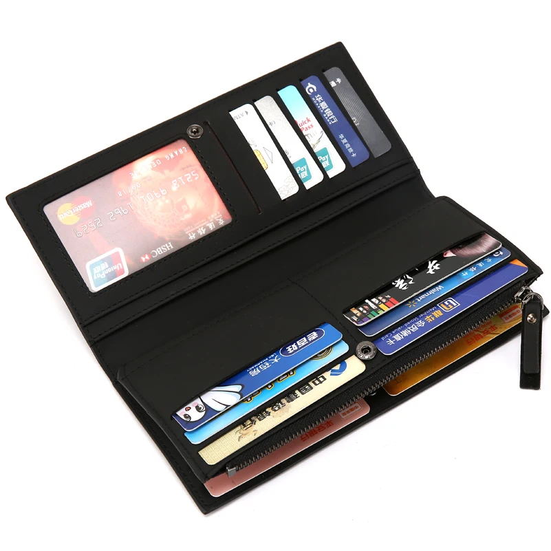 

Ultra Thin Cross Pattern 3 Fold Mens Wallets Long Purse For Man Card Holders Creative Europe Business Style Clutch Money Bags