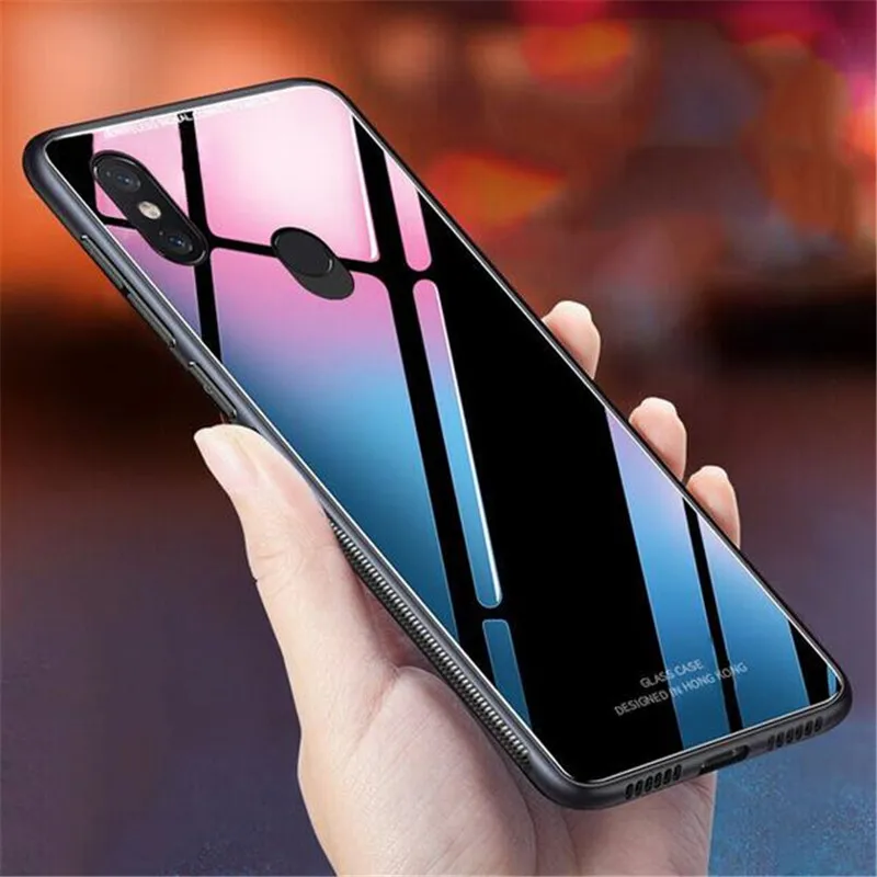 Роскошный глянцевый чехол для телефона из закаленного стекла Xiaomi Redmi S2 мягкая ТПУ