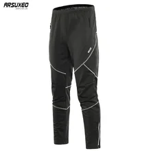 ARSUXEO Men's Winter Reflective Pants Thermal Fleece Mtb Pants Sports Trousers Running Bike Cycling Pants Windproof Waterproof ARSUXEO Men's Winter Reflective Pants Thermal Fleece Mtb Pants Sports Trousers Running Bike Cycling Pants Windproof Waterproof