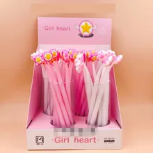 48 шт./упак. волшебная палочка для девочек с героями мультфильмов Звездный Стиль Коготь силиконовая Корейская гелевая ручка креативное чернильное перо Студенческая премия вечерние подарочные ручки