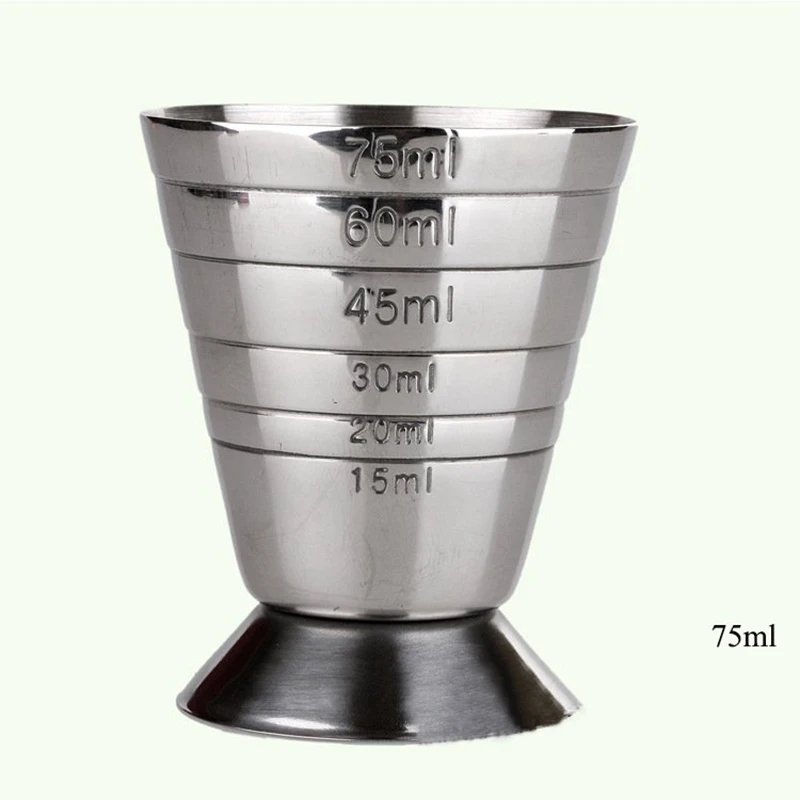 75ml/2.5oz Stainless Steel Cocktail Measuring Jigger Liquor Shot Cup
