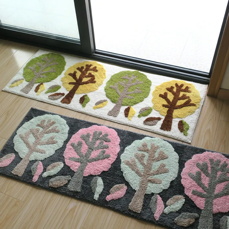 Pastoral Style Door Mattress Foot Pad Mat Bedside Carpet Kids Room Balcony Kitchen Rugs Large Size Floor Carpet For Home Decor