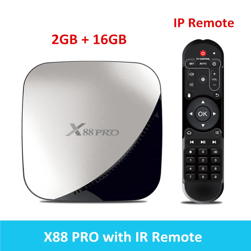 X88 PRO 9,0 Android tv Box Rockchip RK3318 4 Гб ОЗУ 32 Гб 64 Гб H.265 4K голосовой помощник Google Netflix Youtube 2G 16G медиаплеер - Цвет: 2GB 16GB