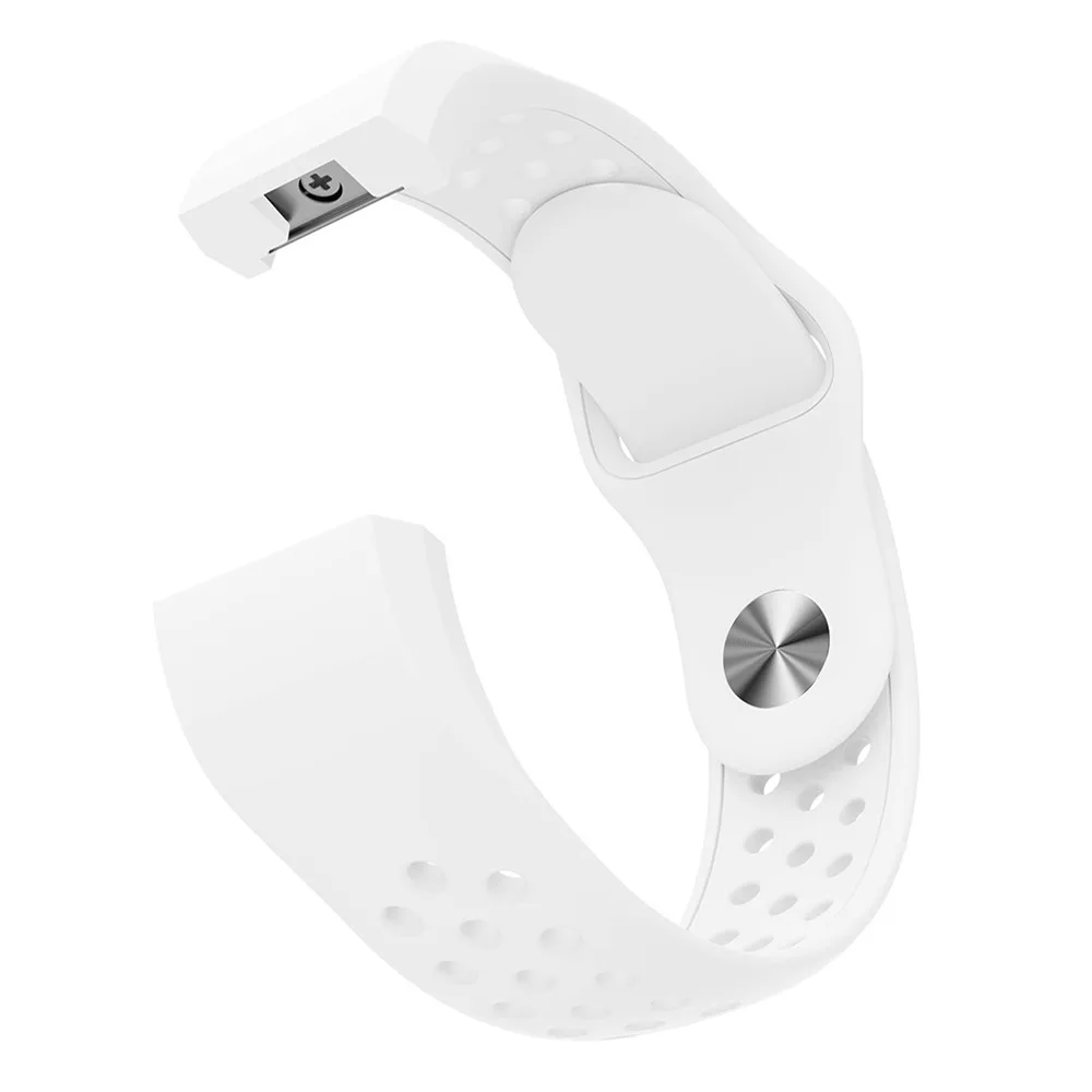 Цветной ремешок для Fitbit Charge 2, спортивные силиконовые браслеты, ремешок для Fitbit Charge2, браслет, браслет, смарт-часы, аксессуары - Color: White