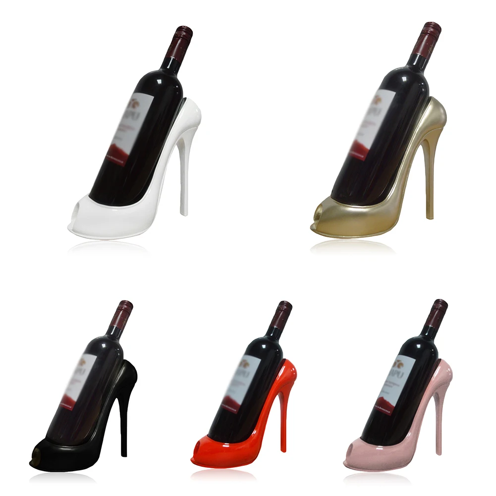 Инновационная стойка для вина на высоком каблуке, практичная подставка для вина из смолы, украшение для дома, гостиной, стола, свадебное украшение