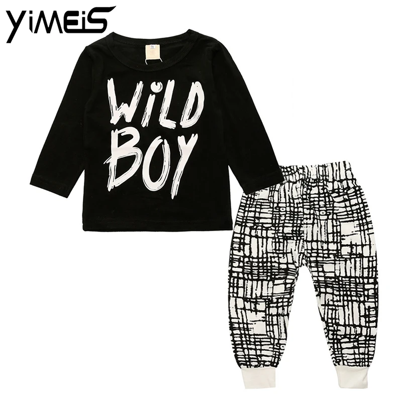 YIMEIS Baby Boys Children Sets T Shirs+Pants Long Sleeve Spring Autumn