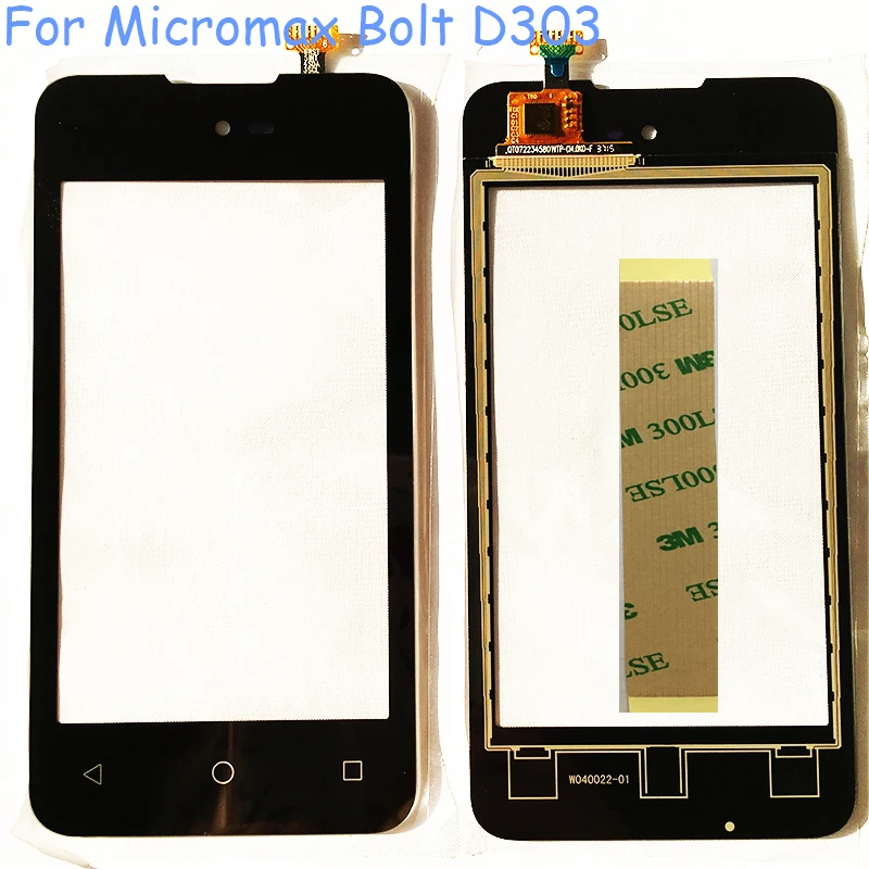 4.0 ''черный Сенсорный экран Панель Для Micromax bolt d303 touch Экран планшета спереди