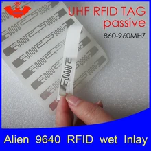 Alien authoried 9640 стикер UHF RFID влажная инкрустация 860-960MHZ Higgs3 EPC C1G2 ISO18000-6C может использоваться для RFID тегов и этикеток