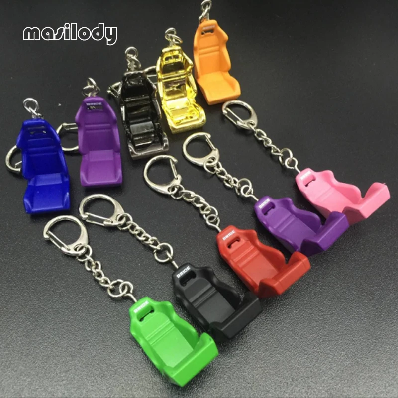 Buy 50pcs/Lot Metal Racing Seat Keychain Mini Creative