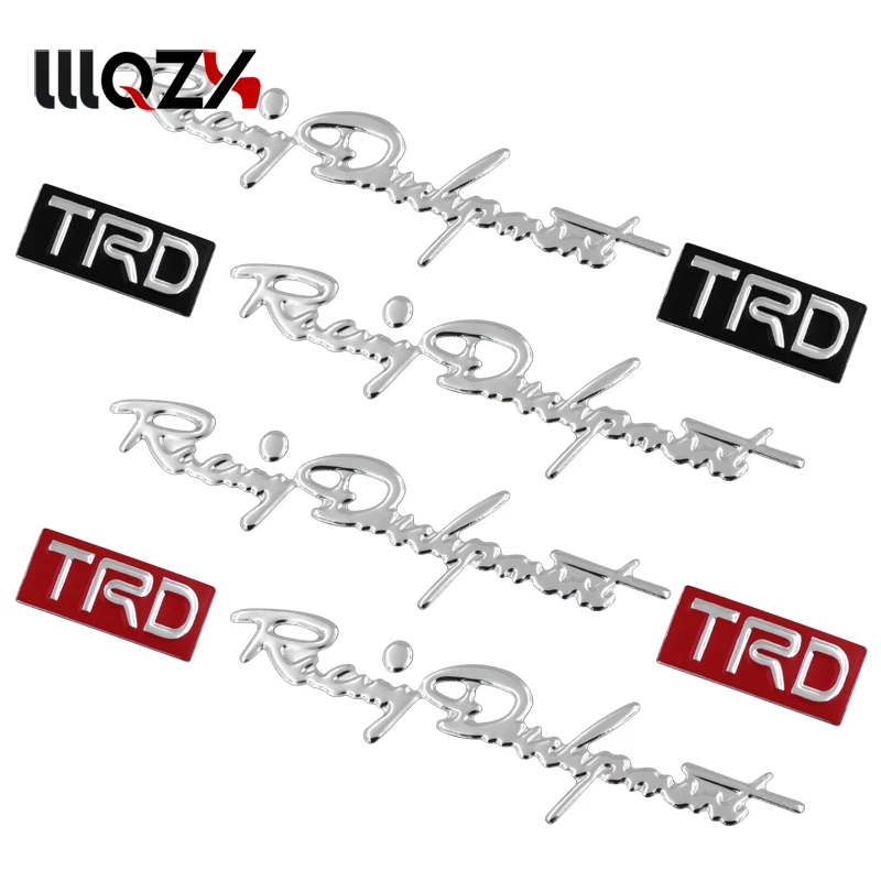 

2PCS 11*1.2cm 3D Imitation Metal Effect Car Door Handle TRD Stickers Car Styling Decal Adhesive car door Stickers Car styling